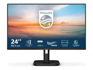 Philips 1000 series 24E1N1300A/00, 60.5 cm (23.8"), 1920 x 1080 pixels, Full HD, LCD, Black