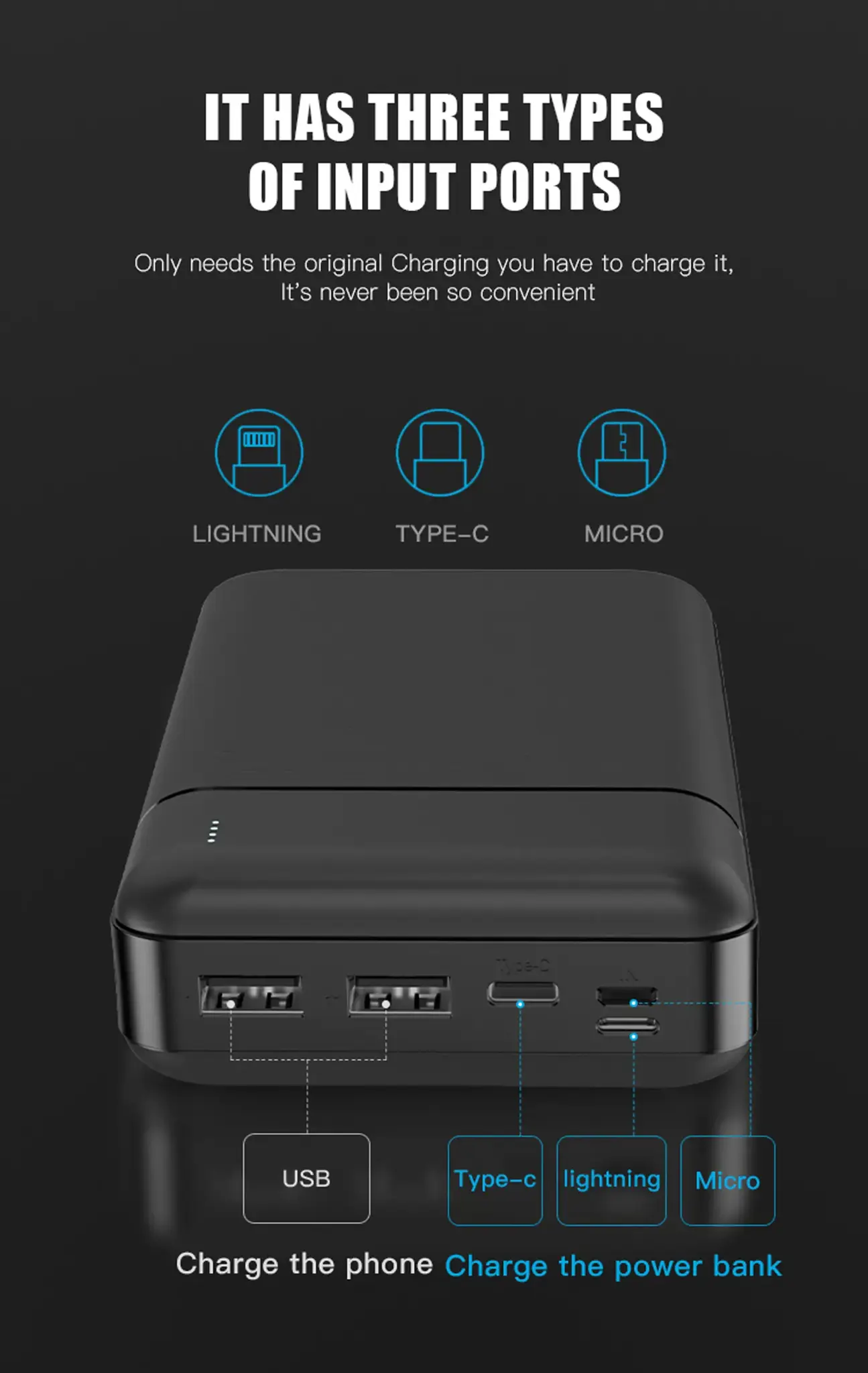 Platinet power bank 30000mAh PMPB30W707, black