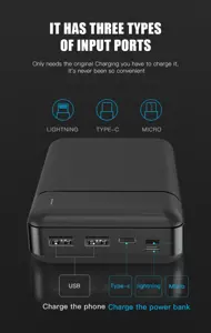 Platinet power bank 30000mAh PMPB30W707, black