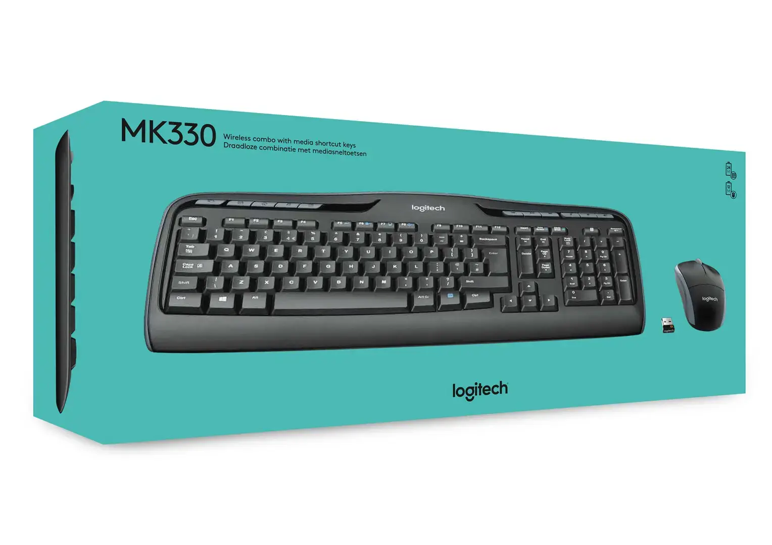 LOGITECH belaidis kombainas MK330 - JAV tarptautinis - 2,4 GHz - NSEA - CR