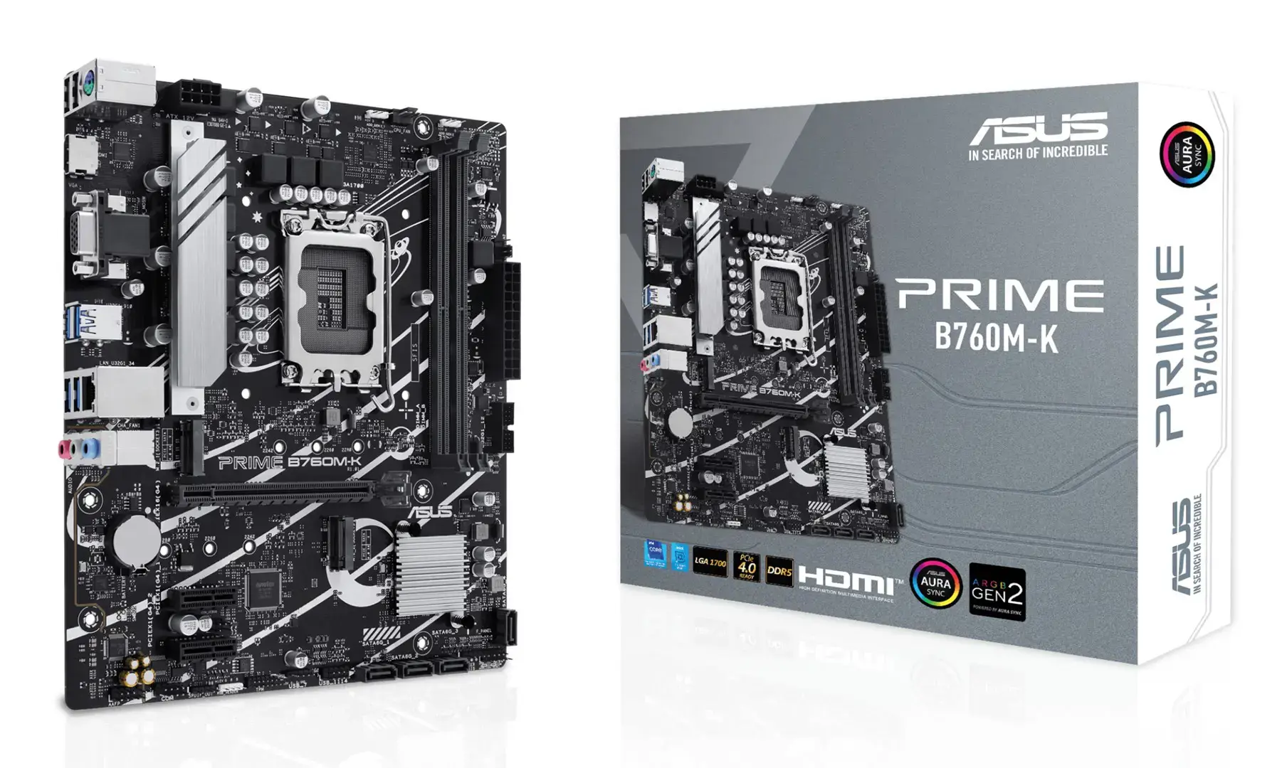 ASUS PRIME B760M-K LGA1700 mATX MB 2xDDR5 4xSATA 2xM.2