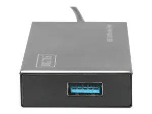 DIGITUS USB 3.0 šakotuvas 4 prievadai su 5V/2A maitinimo šaltiniu Aliuminio korpusas