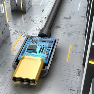 "Baseus L54" ausinių adapteris iš USB-C į 3,5 mm garso lizdą DAC 24 bitų 48 KHz, juodas (CATL54-01) (Juodas)