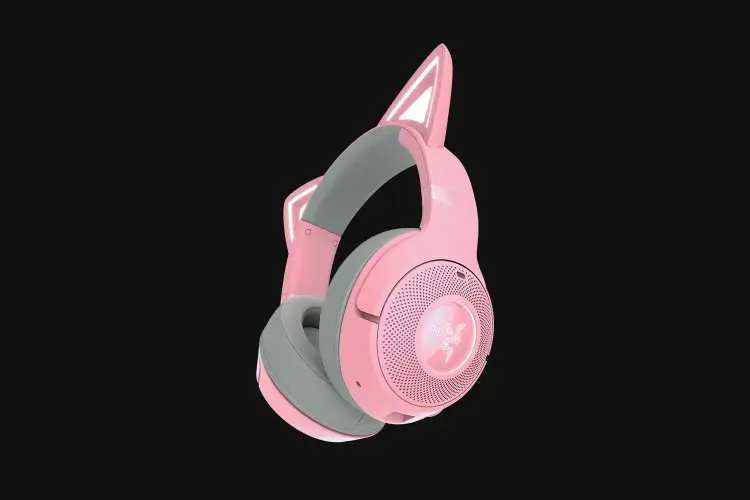 "Razer Kraken V2 Kitty BT" ausinės, belaidės, kvarcinės