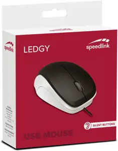 "Speedlink" pelė "Ledgy Silent", juoda/balta (SL-610015-BKWE)