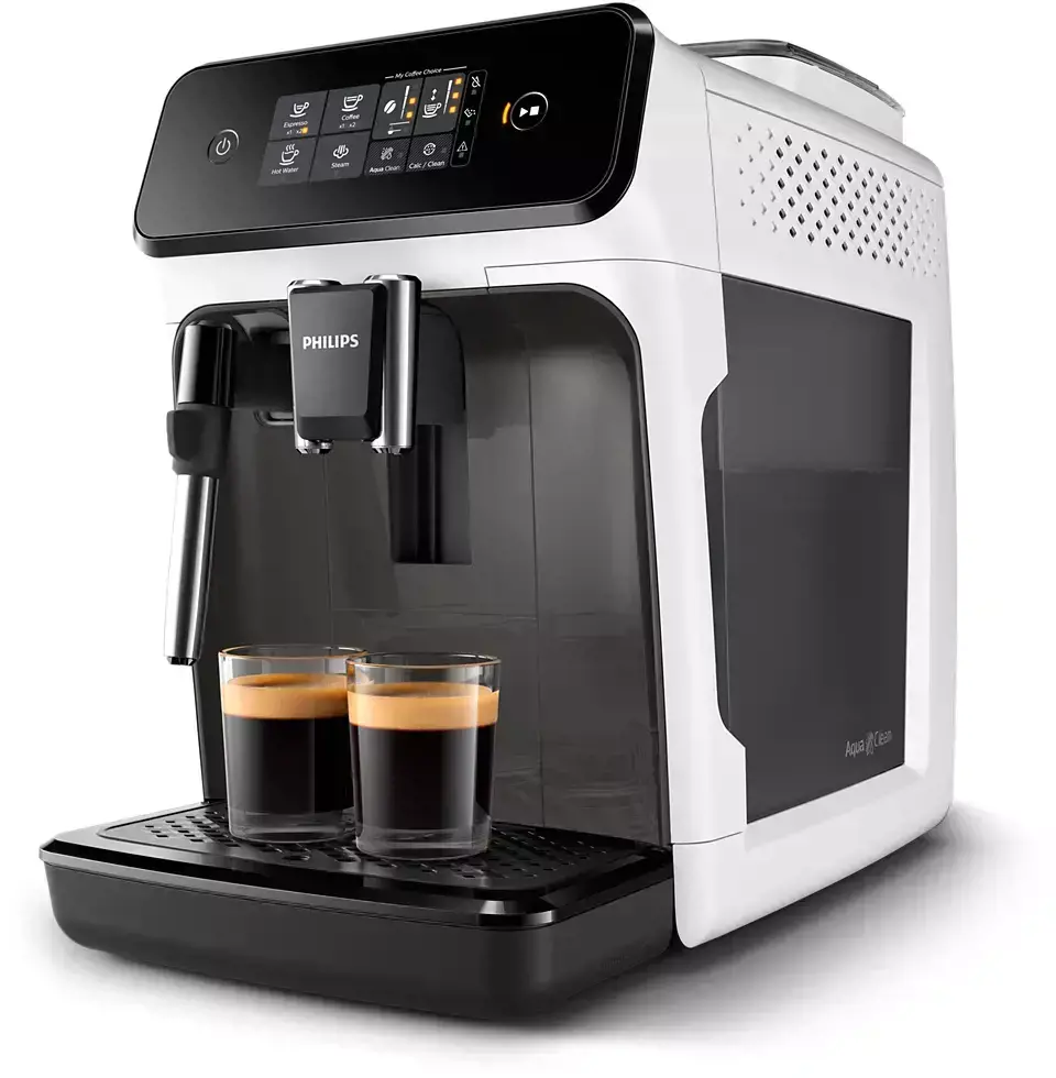 Philips 1200 series EP1223/00, Espresso machine, 1.8 L, Coffee beans, Ground coffee, Built-in grinder, 1500 W, White