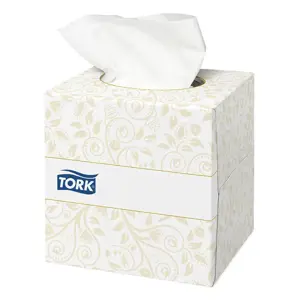 Veido servetėlės TORK Premium F1 20.8 x 20cm, baltos, 2-ply, 100vnt. pakuotėje.