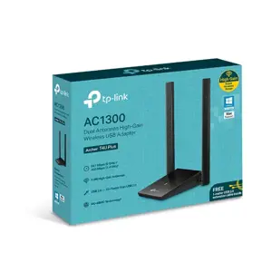 TP-LINK Archer T4U Plus AC1300 WiFi USB adapteris 2x didelio stiprumo išorinės antenos USB 3.0 MU-MIMO
