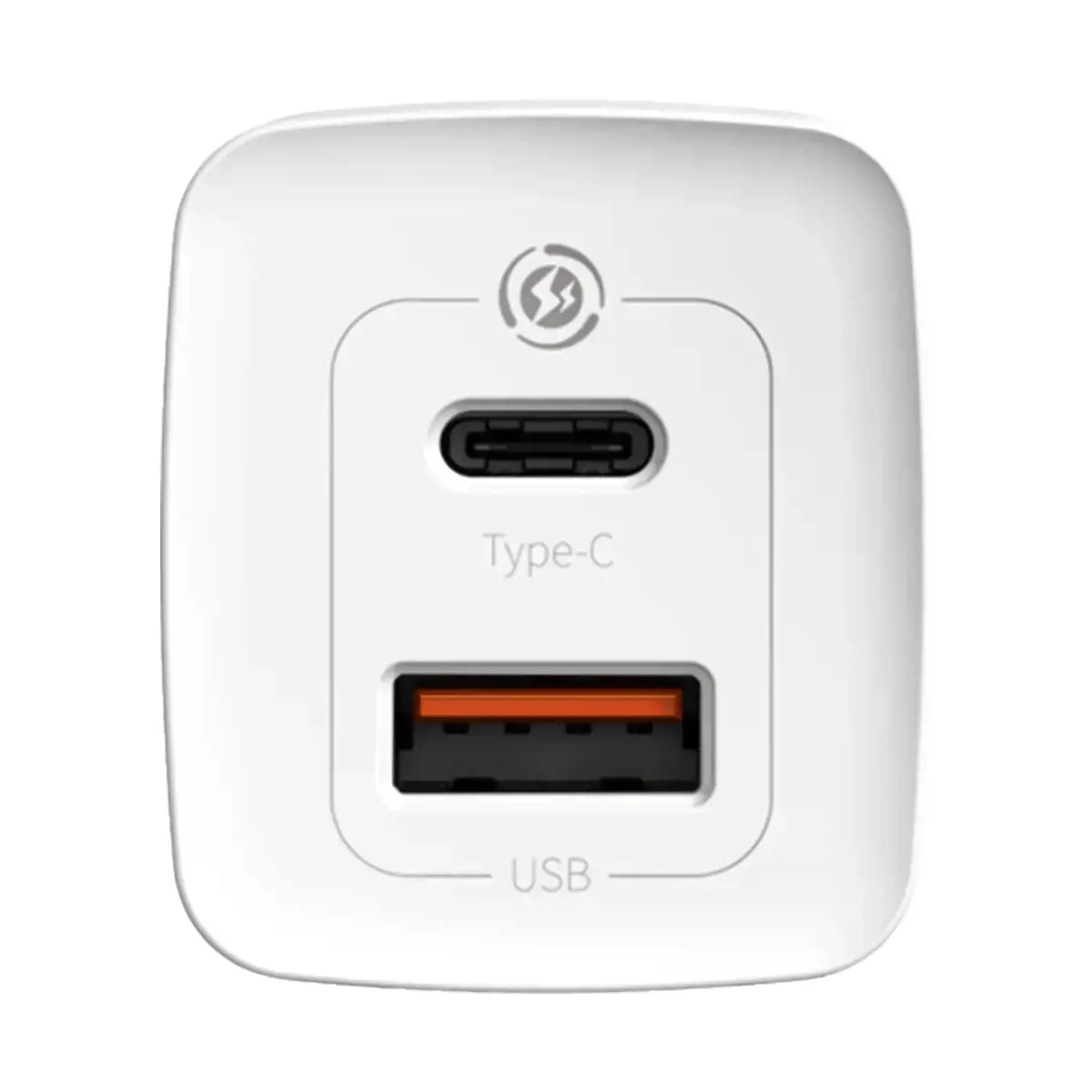 "Baseus GaN2 Lite" greitasis kelioninis įkroviklis USB+C 65W EU White (baltas)