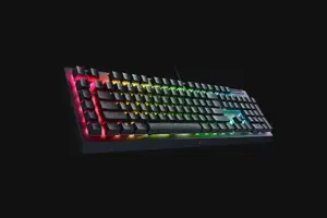 "Razer BlackWidow V4 X" mechaninė žaidimų klaviatūra, žalias jungiklis, JAV išdėstymas, laidinė, juoda