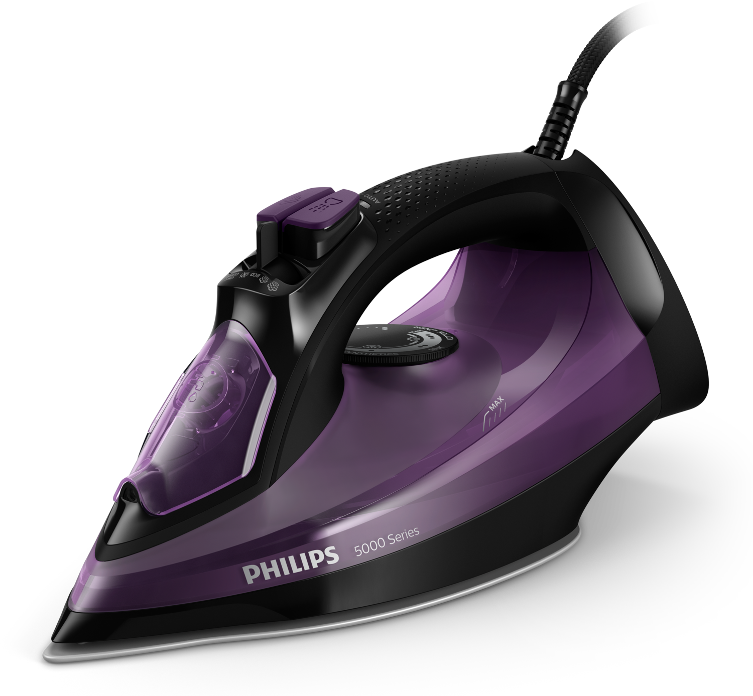 "Philips" 5000 serijos DST5030/80, garų lygintuvas, "SteamGlide Plus" padas, 2 m, 180 g/min, violetinis, 45 g/min