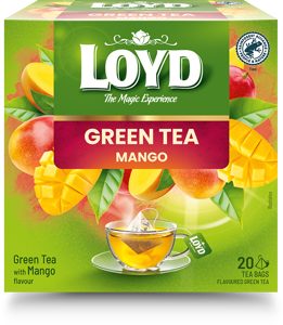 Žalioji arbata LOYD, su mangais, 20 x 2g