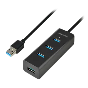 AXAGON HUE-S2BL 4x USB3.0 įkrovimo koncentratorius 1,2 m ilgio laidas, MicroUSB įkrovimas
