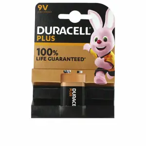 Duracell Plus 100, Vienkartinė baterija, 9 V, šarminė, 9 V, 1 vnt., smėlio spalvos, juoda