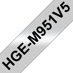 Brother HGE-M951V5, 5 vnt., HGe, juoda ant sidabro, matinis, Brother P-touch 9500PC, 9700PC, 9800PC…