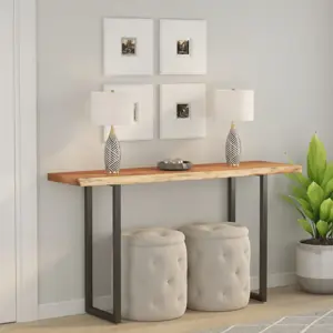 Stalviršis, 110x40x3,8cm, akacijos masyvas, su gyvu kraštu