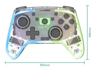 Speedlink wireless gamepad Rait NX RGB PC/Android/Switch, clear (SL-650115-CR)