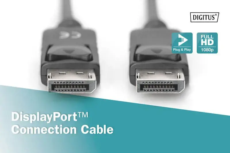 DIGITUS 50 x DisplayPort kabelis DP St/St 3,0 m, m/look DP 1.1a konform UL sw