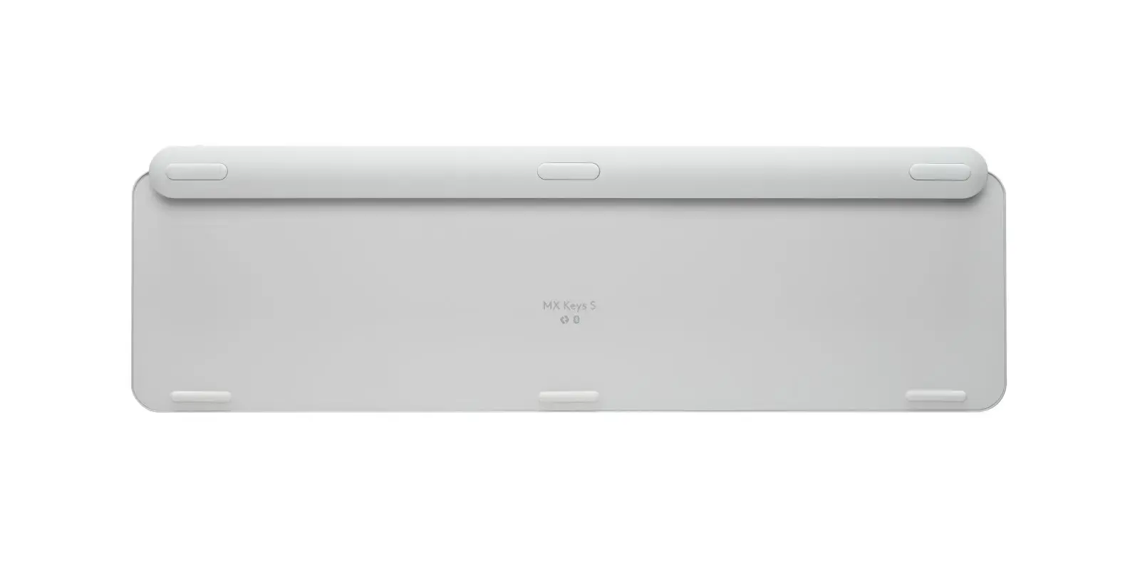 "Logitech MX Keys S", pilno dydžio (100 %), RF belaidis + "Bluetooth", žirklinis klavišų jungiklis, QWERTY, LED, aliuminis, baltas