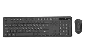 Gembird KBS-WPS-01-W Slim Pro Business wireless desktop set, black, RU layout