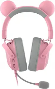 "Razer" laidinės, per ausis, kvarco, žaidimų ausinės, "Kraken V2 Pro", "Kitty Edition