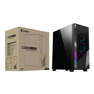 GIGABYTE GB-AC500G ST, Midi Tower, PC, Black, ATX, EATX, micro ATX, Mini-ITX, Glass, Plastic, Steel, Gaming