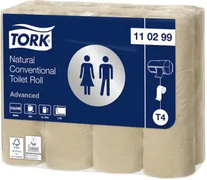Tualetinis popierius TORK ADVANCED T4,110299, 2 sl., 9,9 cm x 34.7m, 24 vnt./pak., natūralios sp.