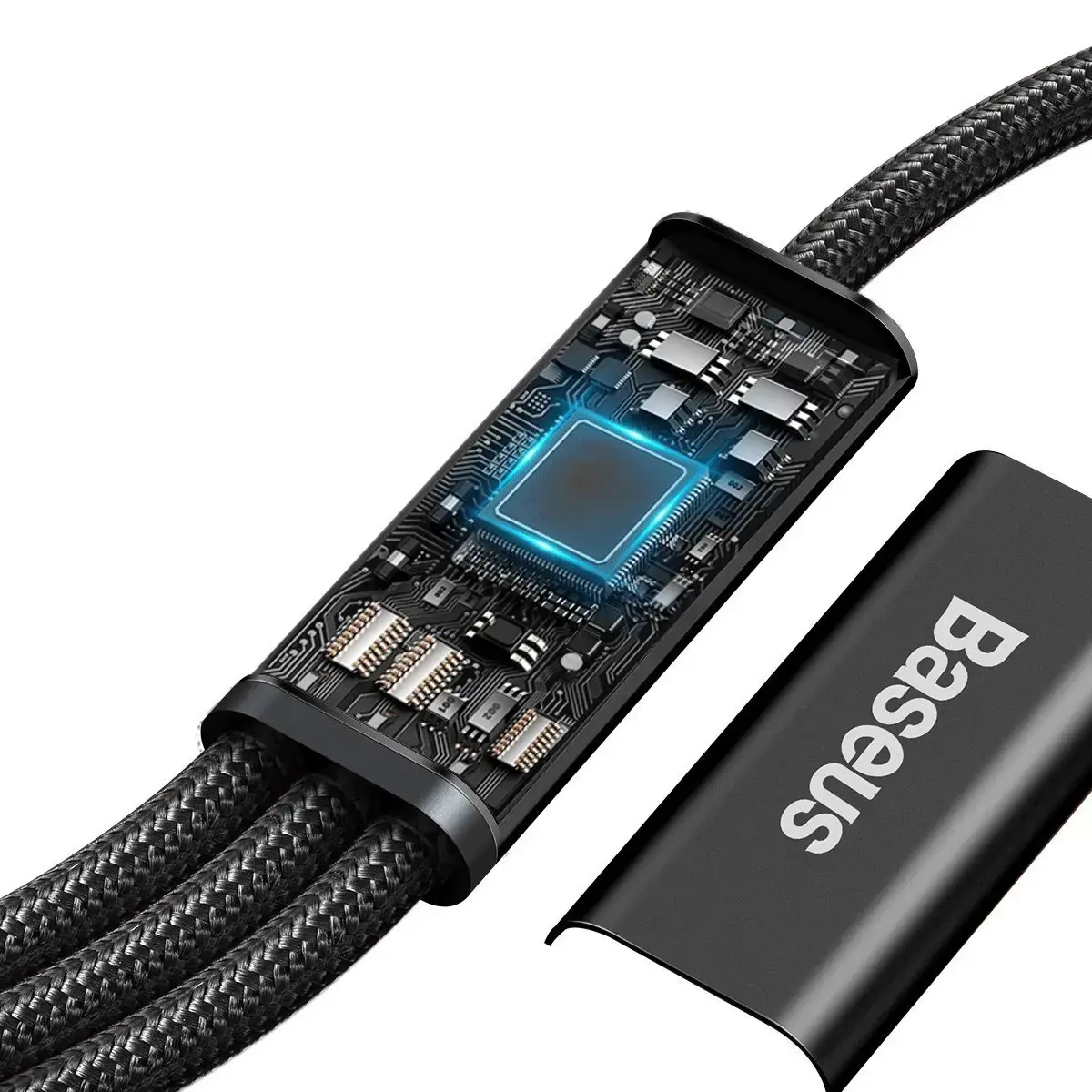"Baseus Rapid" serijos "3-in-1" USB-C kabelis M+L+T 20W 1,5 m juodas (juodas)