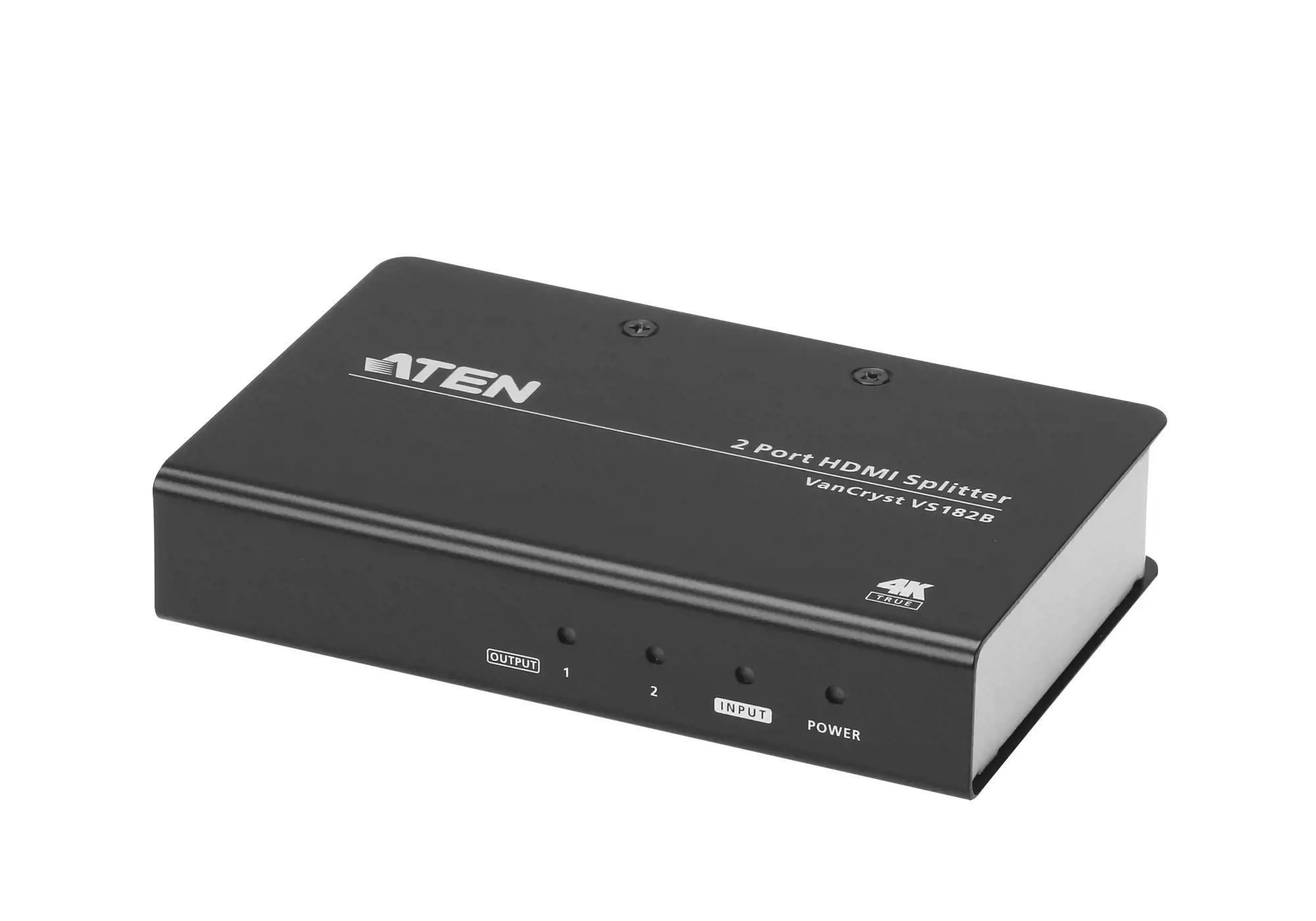 ATEN 2 prievadų "True 4K at 60Hz (4:4:4)", HDMI skirstytuvas, HDMI, 2x HDMI, 4096 x 2160 taškų, juoda, metalas, 4K Ultra HD