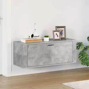 Spintelė batams, betono pilka, 100x35x38cm, apdirbta mediena