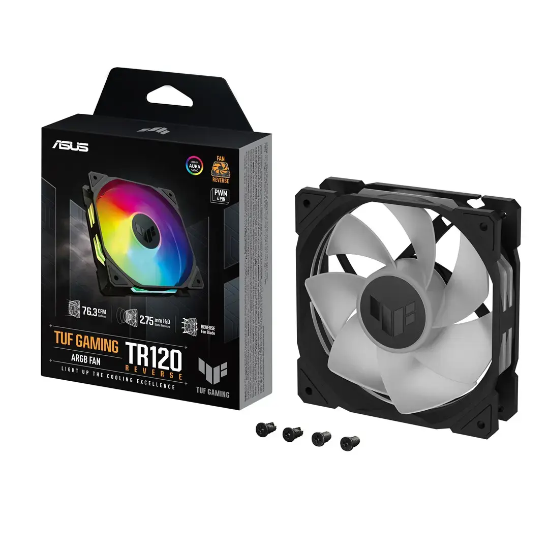 ASUS TUF Gaming TR120 ARGB Reverse Fan Black