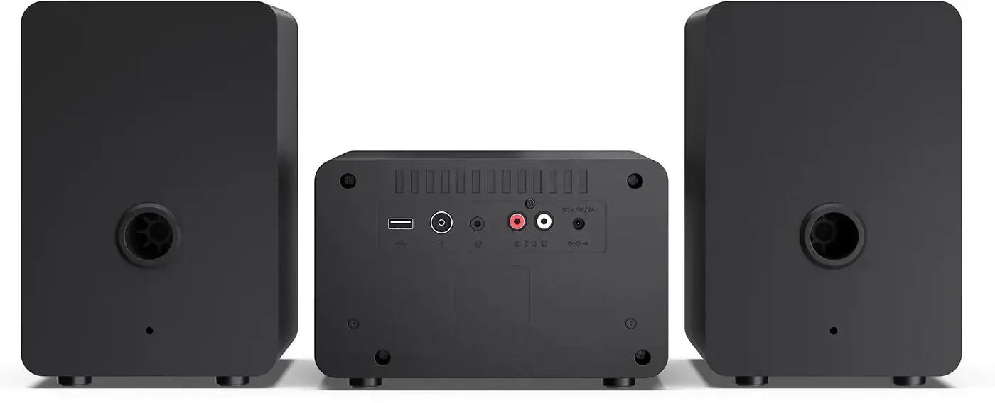 "Sharp TOKYO DAB+ HI-FI" mikrosistema, namų garso mikrosistema, juoda, 40 W, dvipusė, belaidė, DAB, FM