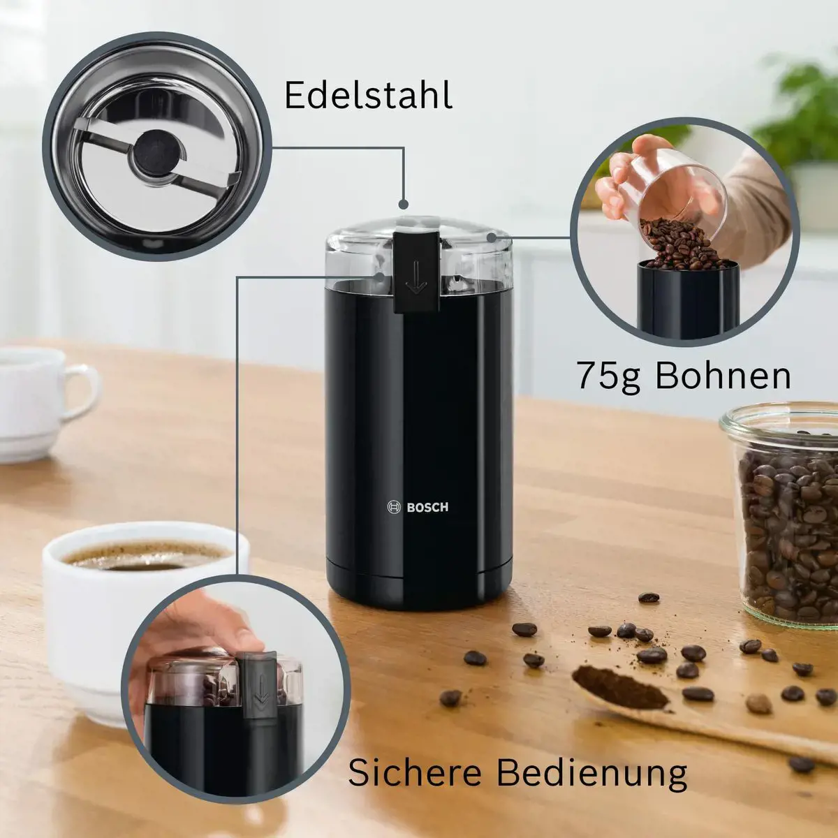 Kavamalė BOSCH TSM6A013B, 180 W