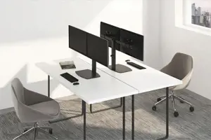 "Neomounts by Newstar" monitoriaus laikiklis ant stalo, laisvai pastatomas, 6 kg, 25,4 cm (10"), 68,6 cm (27"), 100 x 100 mm, juodas