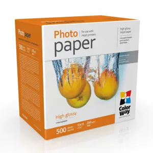 ColorWay Photo Paper .PG2605004R Glossy, White, 10 x 15 cm, 260 g/m²