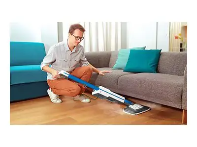 "Polti" garų šluota su integruotu nešiojamuoju valytuvu PTEU0305 Vaporetto SV620 Style 2-in-1 Galingumas 1500 W, vandens bakelio talpa 0,5 l, mėlyna/balta