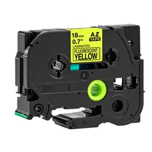 Compatible ribbon Brother TZe-C41 18mm (Black/Fluo Yellow)