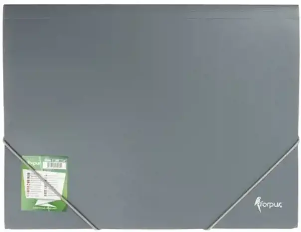 Aplankas su gumelėmis Forpus Premier, A4, plastikinis, talpa 150 lapų, pilkas