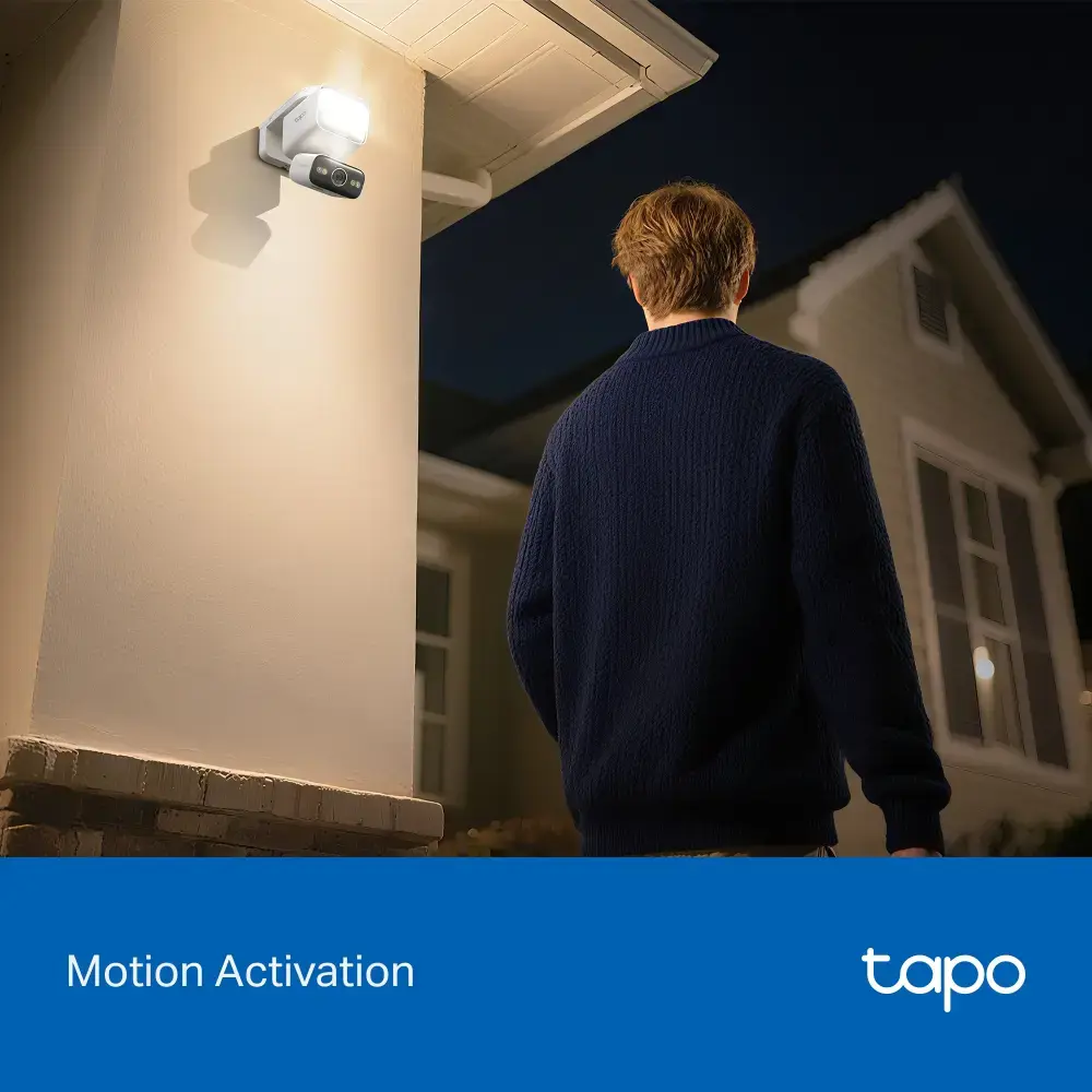 TP-LINK Tapo C710 | Pan/Tilt Security Floodlight Camera | 3 MP | F/2.0 | IP65 | H.264 | microSD up to 512 GB
