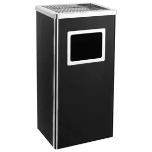 Šiukšliadėžė-peleninė, juodos spalvos, plienas, 45l