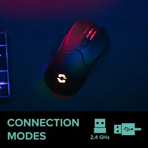 Speedlink wireless mouse Velox RGB, black (SL-680102-BK)