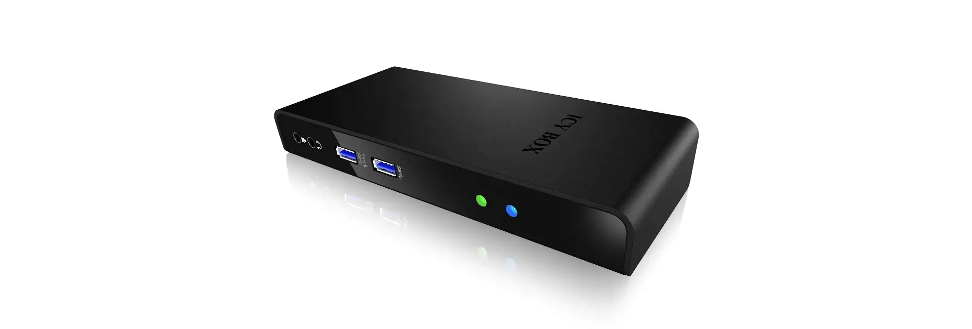ICYBOX IB-DK2241AC "IcyBox" daugiafunkcinė nešiojamųjų ir asmeninių kompiuterių prijungimo stotelė, 2x USB 3.0, HDMI, juoda