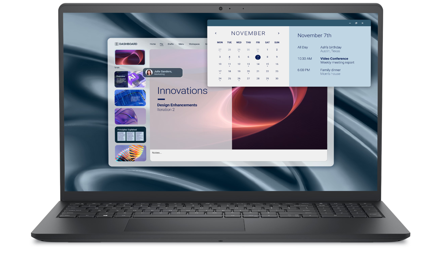 Nešiojamas kompiuteris Dell Pro 15 Essential PV15255, 7520U, 512 GB, 15,6 Coliai, Windows 11 Home