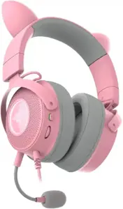 "Razer" laidinės, per ausis, kvarco, žaidimų ausinės, "Kraken V2 Pro", "Kitty Edition