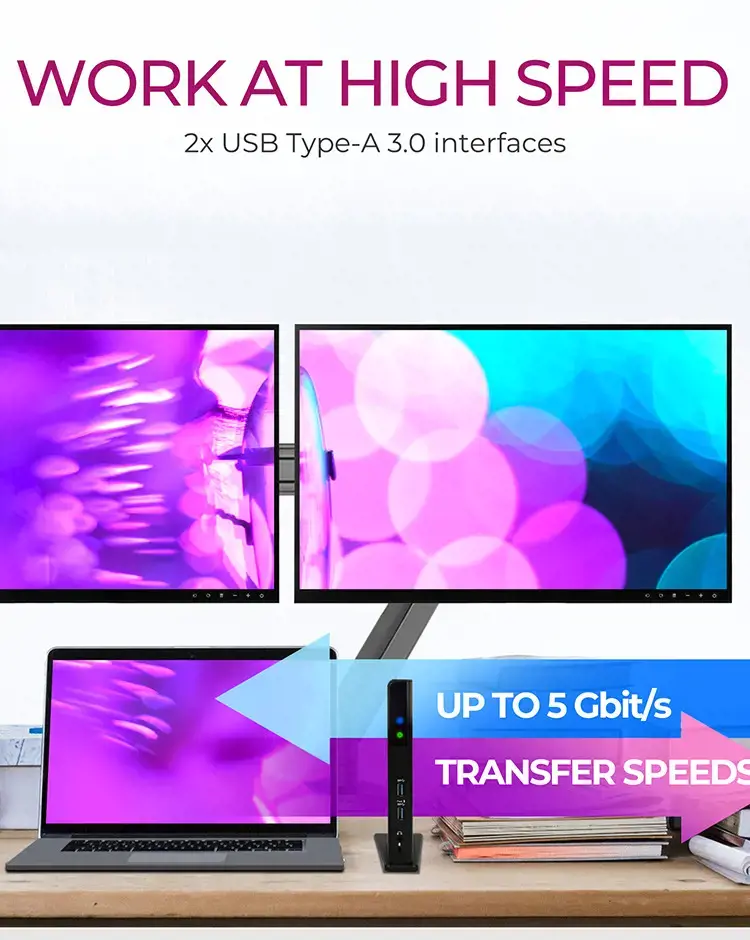 ICY BOX IB-DK2251AC Daugiafunkcinė nešiojamųjų ir asmeninių kompiuterių prijungimo stotelė