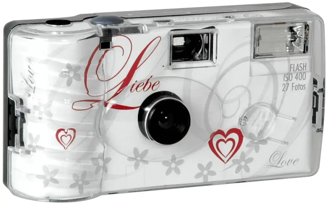 Single use Camera Flash 400 27 Love white Liebe