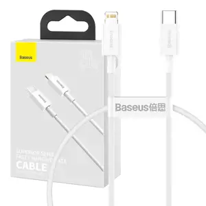 Baseus Superior CATLYS-02 USB-C -> Lightning įkrovimo laidas 20W | PD 2.0 | 0.25 cm balta