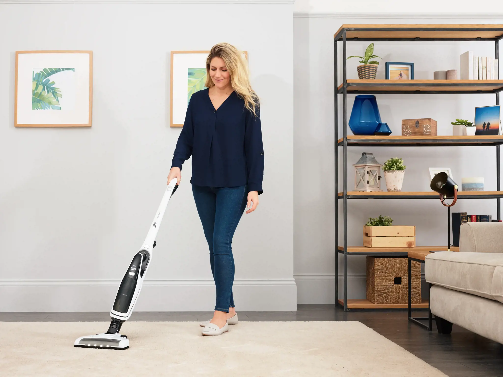 Beko VRT61818VW Cordless 2-in-1 Vacuum Cleaner, Dry, HEPA, MIF, Cyclonic, Carpet, Hard floor, Tile, Vinyl, 80 dB, HEPA 10