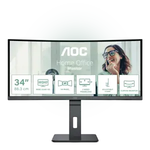 AOC CU34P3CV 34 colių VA 3440x1440 21:9 4 ms HDMI DP USB Juoda