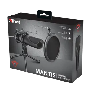 "Trust GXT 232 Mantis", kompiuterio mikrofonas, -38 dB, 50-16000 Hz, 32 Ω, visakryptis, laidinis